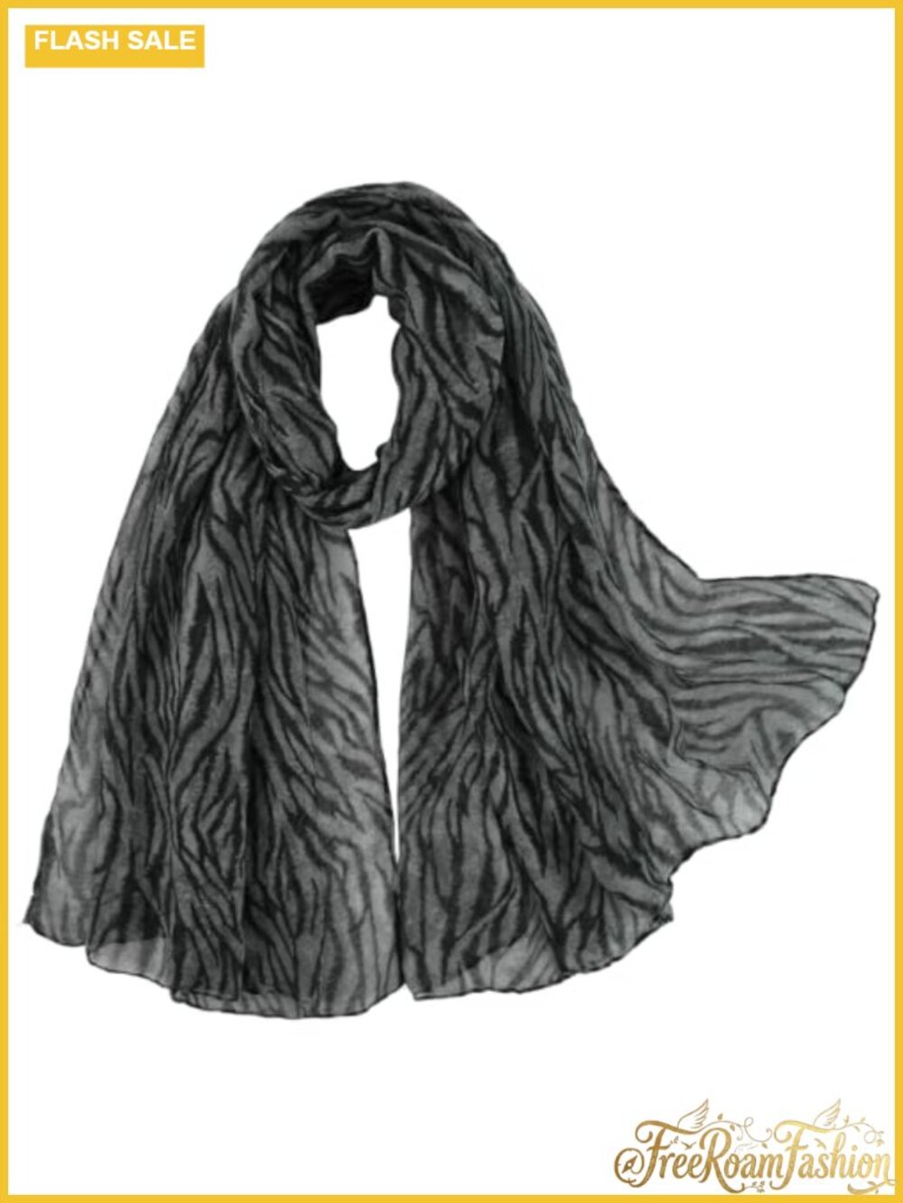 Women's Lightweight Zebra Print Scarf Shawl Wrap Polyester 72x33
